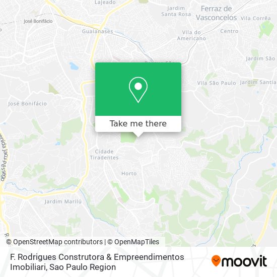 Mapa F. Rodrigues Construtora & Empreendimentos Imobiliari