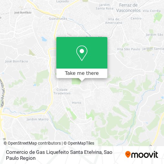 Comercio de Gas Liquefeito Santa Etelvina map