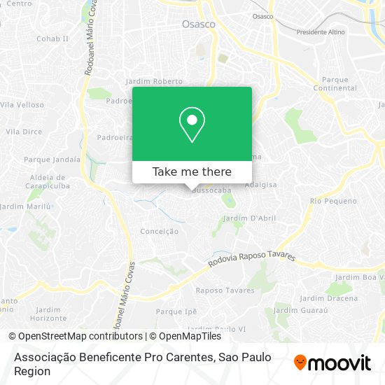 Associação Beneficente Pro Carentes map