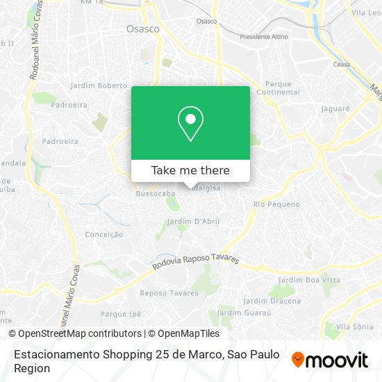 Mapa Estacionamento Shopping 25 de Marco