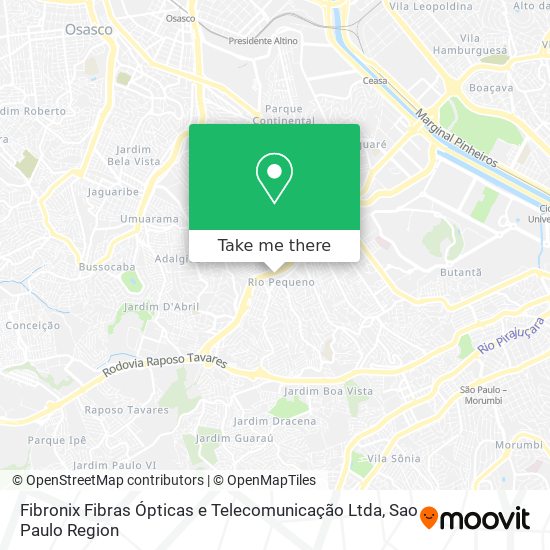 Fibronix Fibras Ópticas e Telecomunicação Ltda map