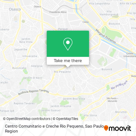 Mapa Centro Comunitario e Creche Rio Pequeno