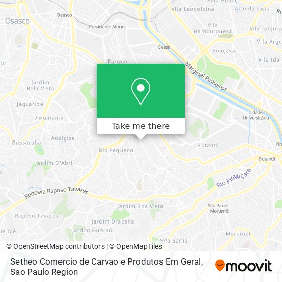 Setheo Comercio de Carvao e Produtos Em Geral map