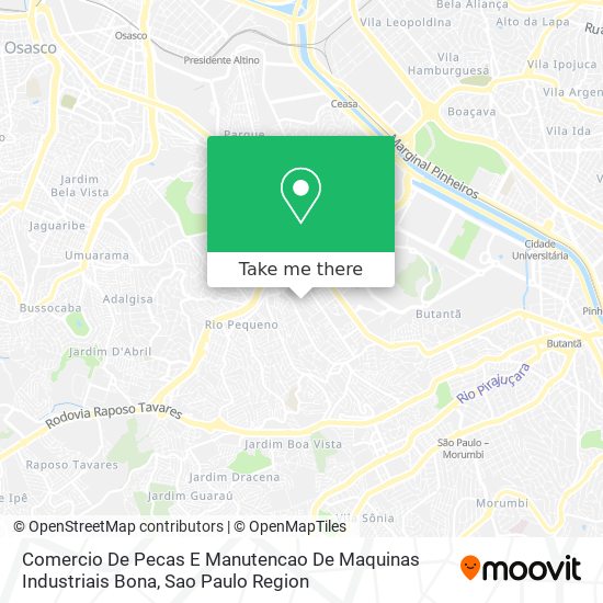 Mapa Comercio De Pecas E Manutencao De Maquinas Industriais Bona