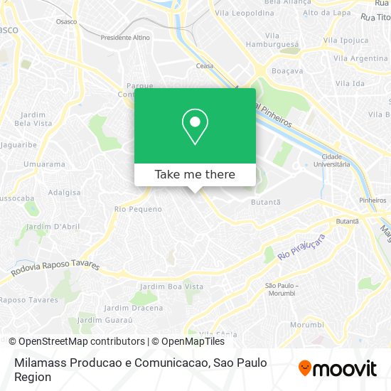 Milamass Producao e Comunicacao map