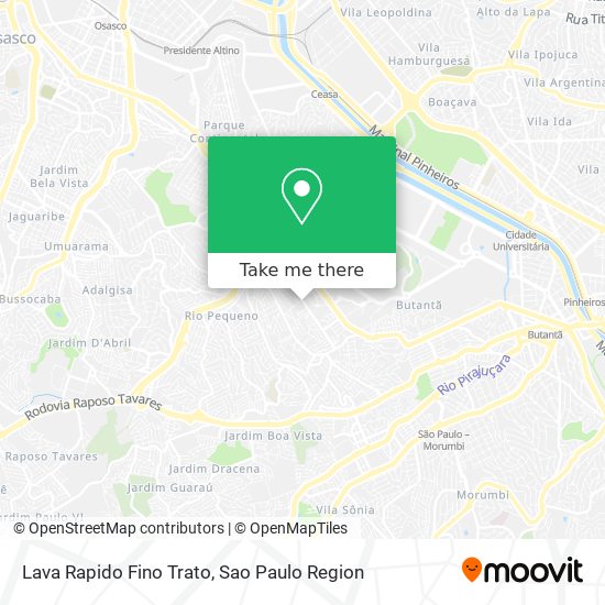 Lava Rapido Fino Trato map