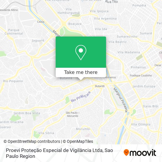 Mapa Proevi Proteção Especial de Vigilância Ltda