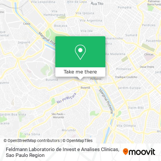 Feldmann Laboratorio de Invest e Analises Clinicas map