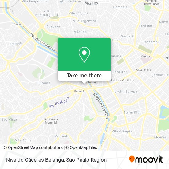 Nivaldo Cáceres Belanga map