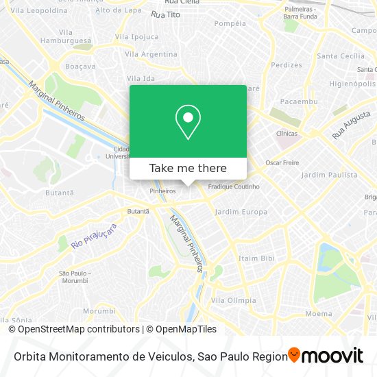 Orbita Monitoramento de Veiculos map