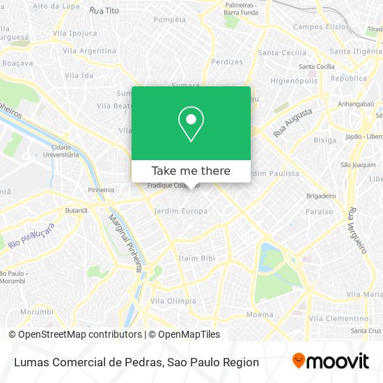 Lumas Comercial de Pedras map