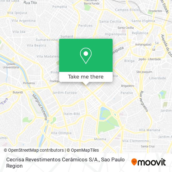 Cecrisa Revestimentos Cerâmicos S / A. map