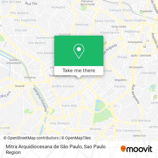 Mitra Arquidiocesana de São Paulo map