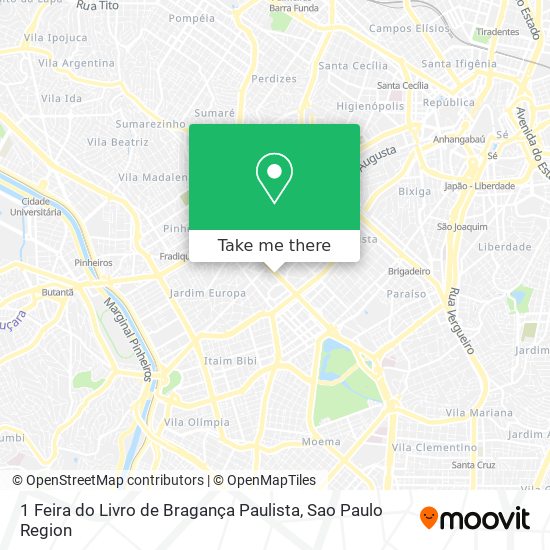 Mapa 1 Feira do Livro de Bragança Paulista