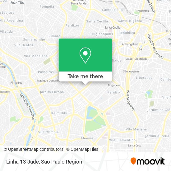 Mapa Linha 13 Jade