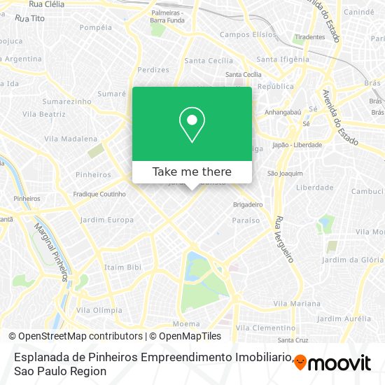 Esplanada de Pinheiros Empreendimento Imobiliario map