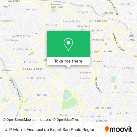 Mapa J. P. Morris Financial do Brasil