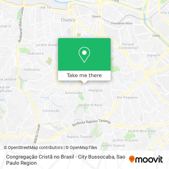 Congregação Cristã no Brasil - City Bussocaba map