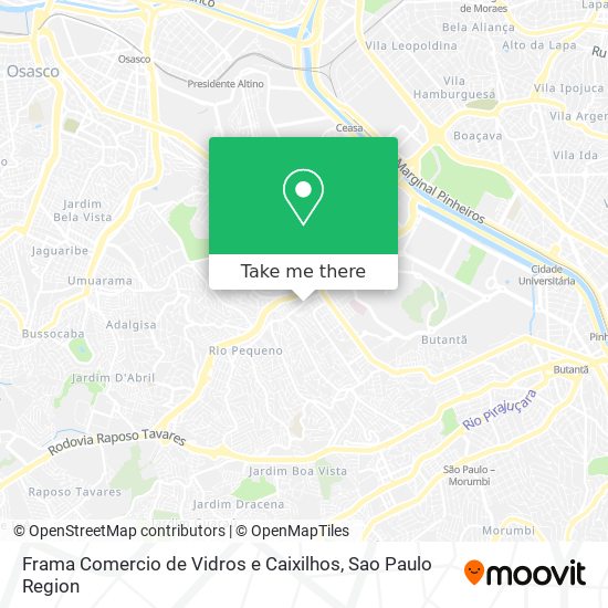 Frama Comercio de Vidros e Caixilhos map