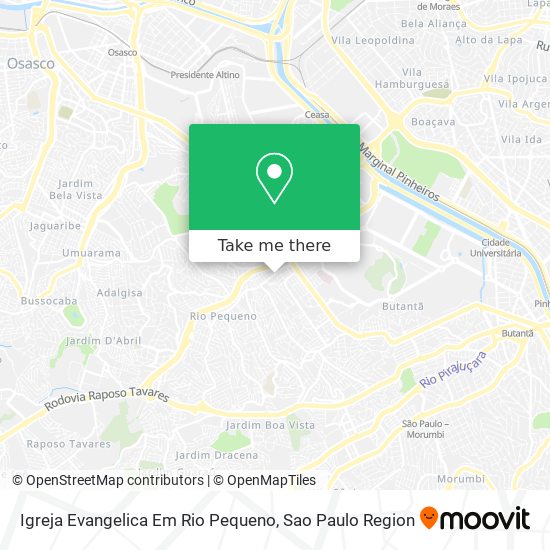 Igreja Evangelica Em Rio Pequeno map