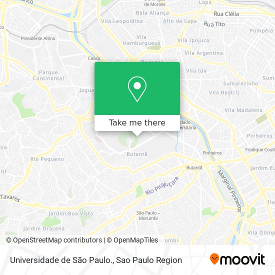 Universidade de São Paulo. map