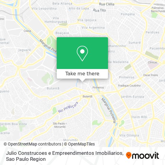 Julio Construcoes e Empreendimentos Imobiliarios map