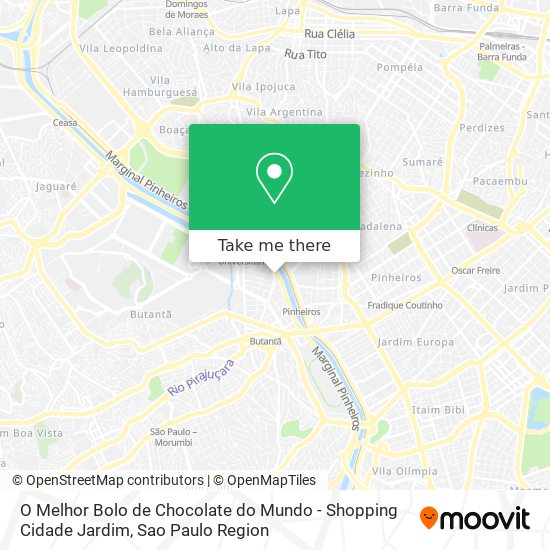 O Melhor Bolo de Chocolate do Mundo - Shopping Cidade Jardim map