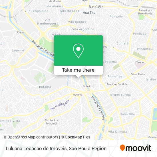 Mapa Luluana Locacao de Imoveis