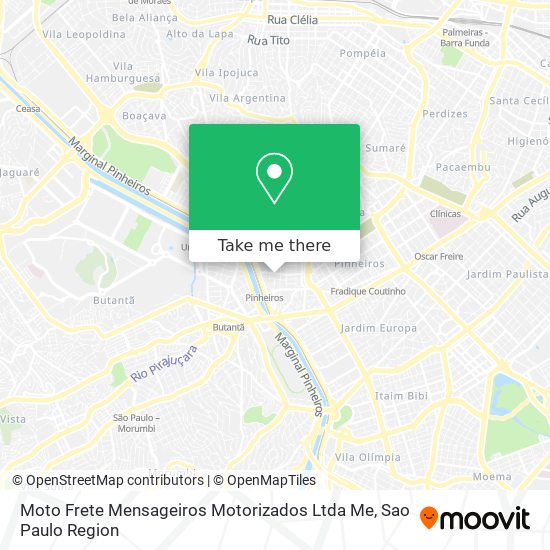 Moto Frete Mensageiros Motorizados Ltda Me map