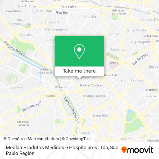 Medlab Produtos Medicos e Hospitalares Ltda map