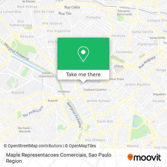 Mapa Maple Representacoes Comerciais