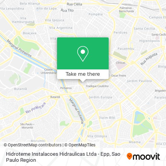 Hidroteme Instalacoes Hidraulicas Ltda - Epp map