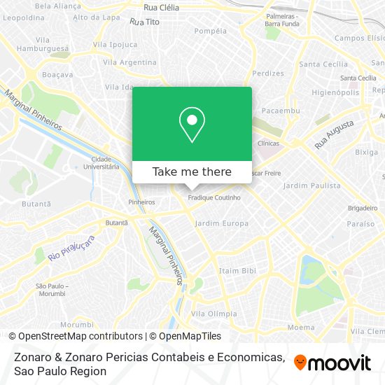 Mapa Zonaro & Zonaro Pericias Contabeis e Economicas