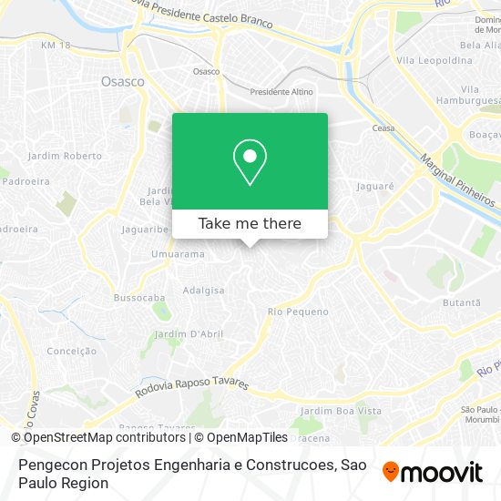 Pengecon Projetos Engenharia e Construcoes map