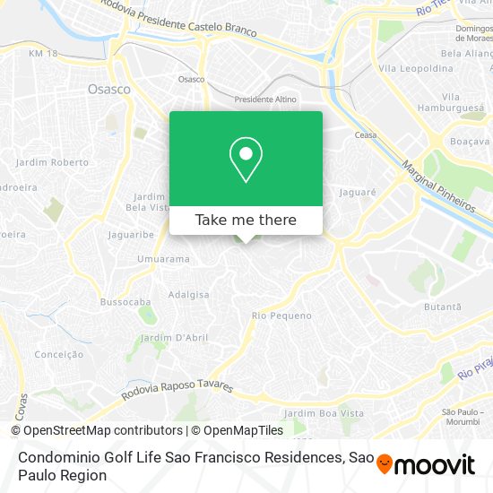 Condominio Golf Life Sao Francisco Residences map