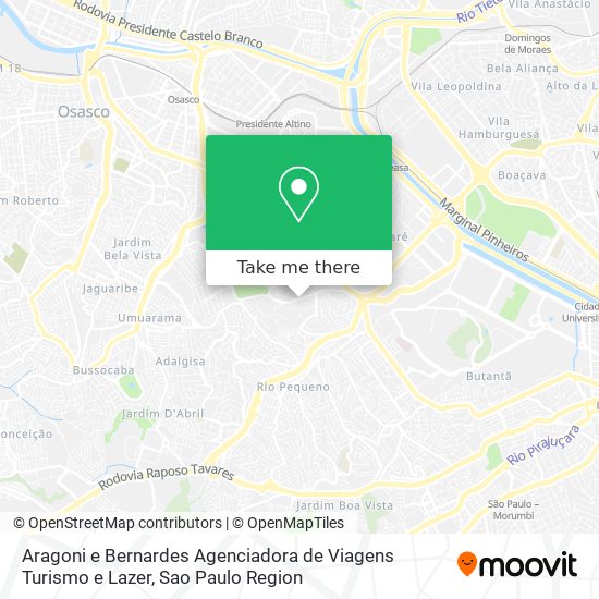 Aragoni e Bernardes Agenciadora de Viagens Turismo e Lazer map