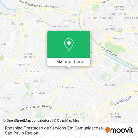 Mapa Rhoshino Prestacao de Servicos Em Comunicacoes