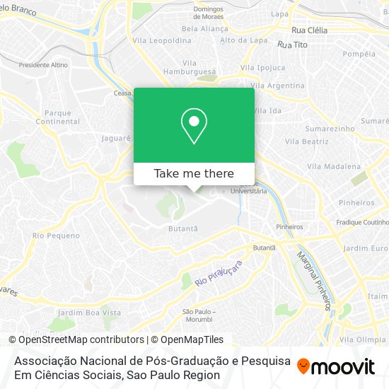 Associação Nacional de Pós-Graduação e Pesquisa Em Ciências Sociais map