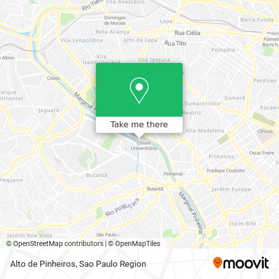 Alto de Pinheiros map