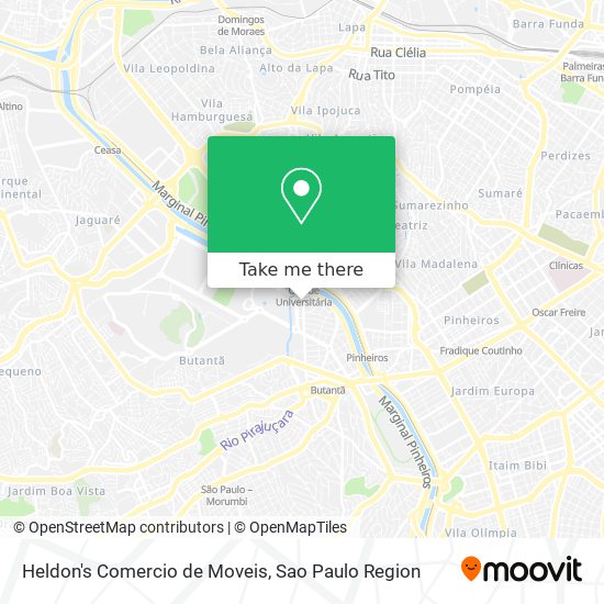 Mapa Heldon's Comercio de Moveis