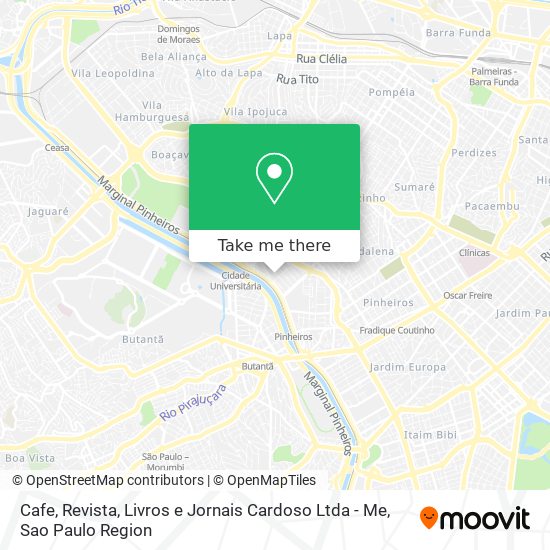 Mapa Cafe, Revista, Livros e Jornais Cardoso Ltda - Me