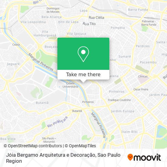 Jóia Bergamo Arquitetura e Decoração map