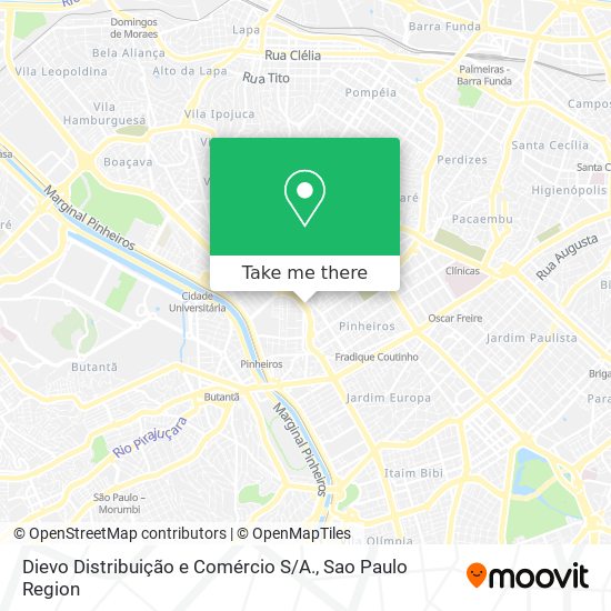 Dievo Distribuição e Comércio S / A. map