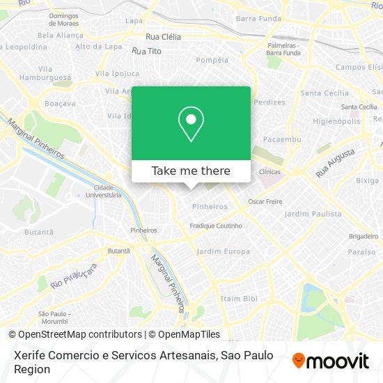 Mapa Xerife Comercio e Servicos Artesanais