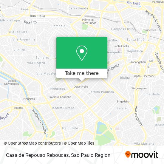 Casa de Repouso Reboucas map