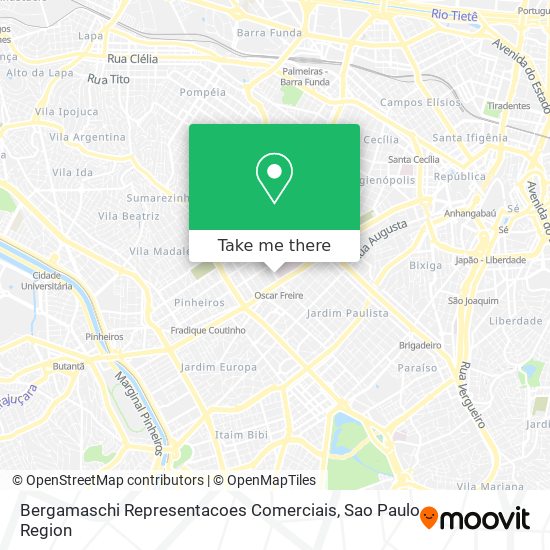 Bergamaschi Representacoes Comerciais map