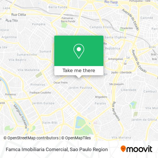 Famca Imobiliaria Comercial map