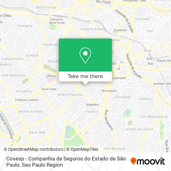 Cosesp - Companhia de Seguros do Estado de São Paulo map