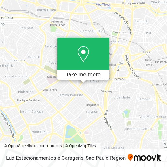 Mapa Lud Estacionamentos e Garagens