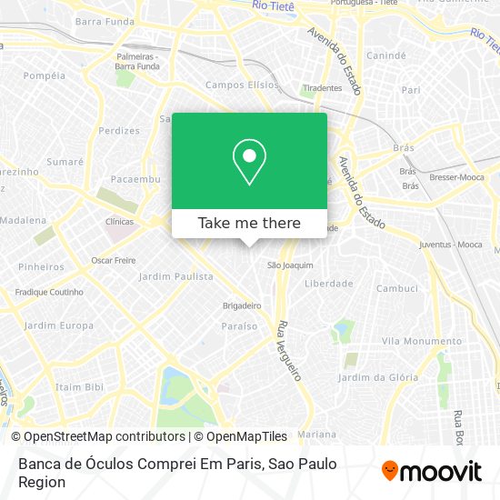 Mapa Banca de Óculos Comprei Em Paris